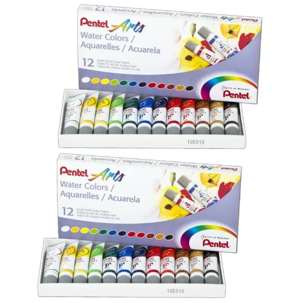 Water Colors - 12 Colors per Set, Pack of 2