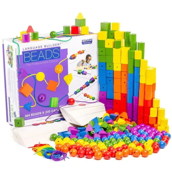 Language Builder Stringing Beads Set, 384 Pieces