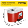 VEVOR 25cm Electric Pottery Wheel, 250W, Adjustable Feet - Image 16