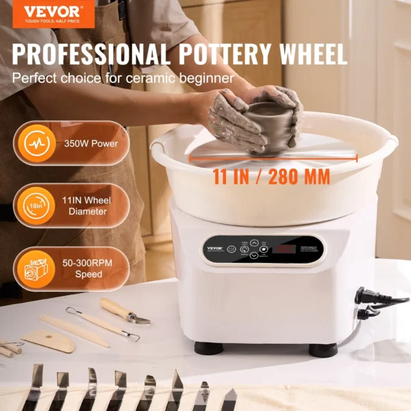 VEVOR 11-Inch Electric Pottery Wheel with LCD Screen