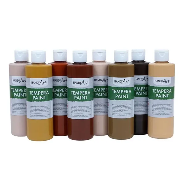 Handy Art 8oz Multicultural Tempera Paint Set – 8 Colors