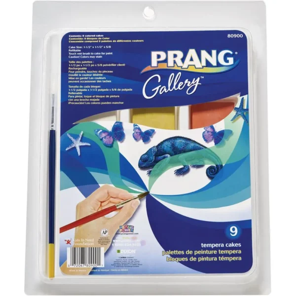 Prang 9-Color Tempera Cakes Paint Kit