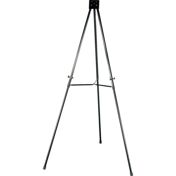 Lorell Telescoping Easel, 34" x 66", Black, Foldable