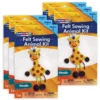 Felt Giraffe Sewing Kit, 6" x 11" x 0.75", 6 Kits - Image 2