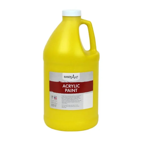 Chrome Yellow Acrylic Paint, Half Gallon