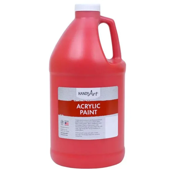 Brite Red Acrylic Paint, Half Gallon