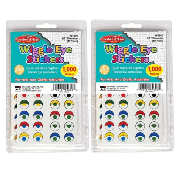 Creative Arts Wiggle Eyes, Assorted, 1000/Pack