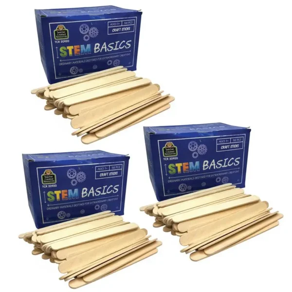 STEM Craft Sticks, 500 Per Pack, 3 Packs