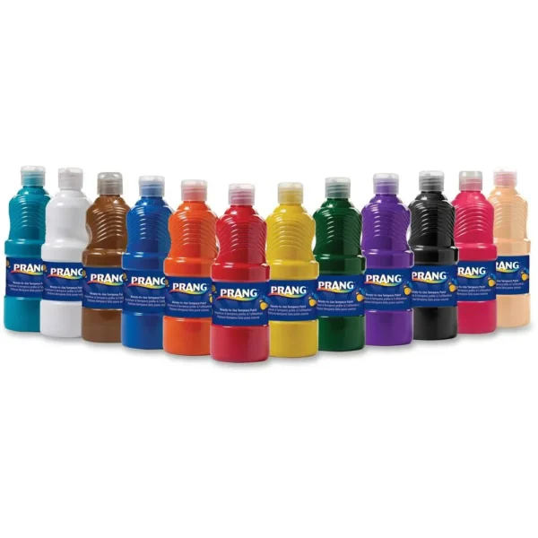 Prang Liquid Tempera Paint, Assorted Colors, 12-Pack