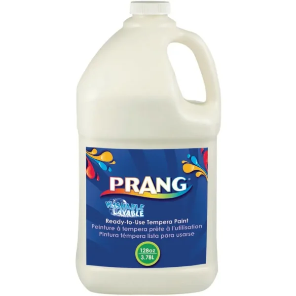 Prang Washable Tempera Paint, White, 1 Gallon