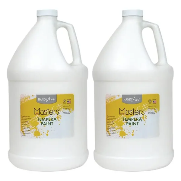 Little Masters Tempera Paint, White, 2 Gallons