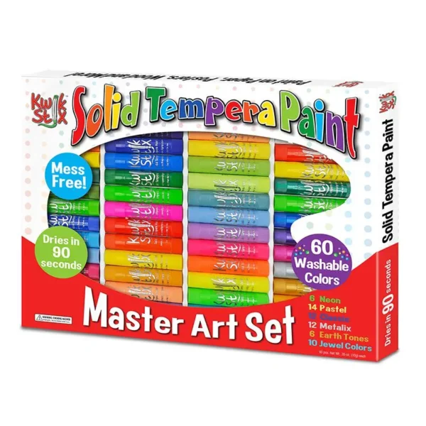 Solid Tempera Paint Master Set, 60 Colors