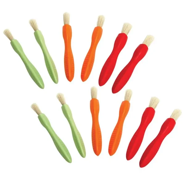 Triangle Grip Paint Brushes - 12 Piece Set (3 Sizes) | Perfect for Kids & Special Needs