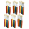 Round Paint Brushes Set - Assorted Colors, 5-Pack (6 Sets) for Kids & Arts Crafts - Image 2