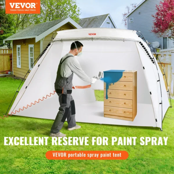 VEVOR Portable Paint Booth - 10x7x6ft Spray Shelter for DIY and Professional Projects