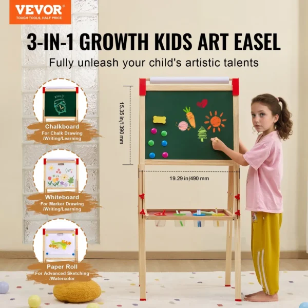 VEVOR 3-in-1 Kids Art Easel