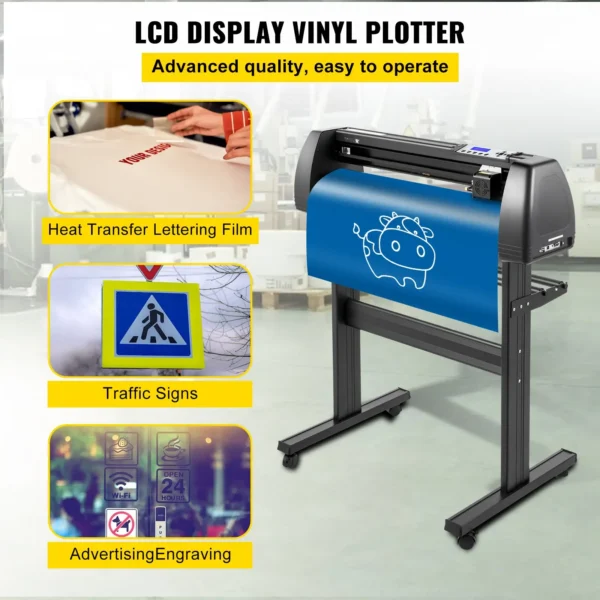 VEVOR 28-Inch Vinyl Cutter: LED Plotter with Adjustable Settings